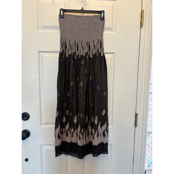 Lapis Anthropoligie Maxi tube top dress size S/M - Picture 3 of 6